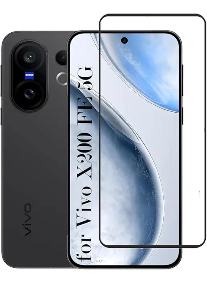 Screen Protector For  Vivo X200 FE , 5D Tempered Glass Protector 9H Hardness, Bubble Free, HD Clear Vivo X200 FE Screen Protector